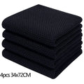 Axyaa Cotton Kitchen Towel Set - Absorbent Waffle Weave Stripe Dishcloths