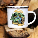 Axyaa Enamel Caravan Camping Mug - Adventure Campfire Party Cup