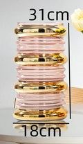 Frosted Glass Vase for Home Decor by Axyaa