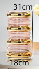 Frosted Glass Vase for Home Decor by Axyaa