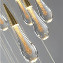 Axyaa Crystal Chandelier: Modern Luxury Stair & Living Room Lighting