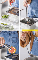 Axya Acrylic Box with Lid: 1/6 & 1/9 GN Tray for Desserts, Nuts, Seasoning & More