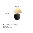 Axyaa Nordic Ceramic Fabric Table Lamp Retro Design for Home Decor