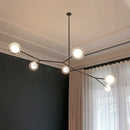 Axyaa Nordic Glass Chandelier Golden Pendant Lamp for Luxury Spaces