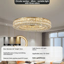 Axyaa Crystal Ceiling Chandelier: Modern Square Pendant Lamp for Living Room, Staircase & Dining Room