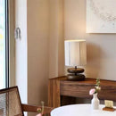 Axyaa Solid Wood Table Lamp: Japanese Style Bedside Ambient Light for Bedroom or Living Room