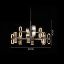 Axyaa LED Acrylic Chandelier: Modern Minimalist Designer Lighting for Home Decor