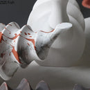 Axyaa Scorpion Ceramic Vase with Artificial Flowers - Modern Desk Decoration