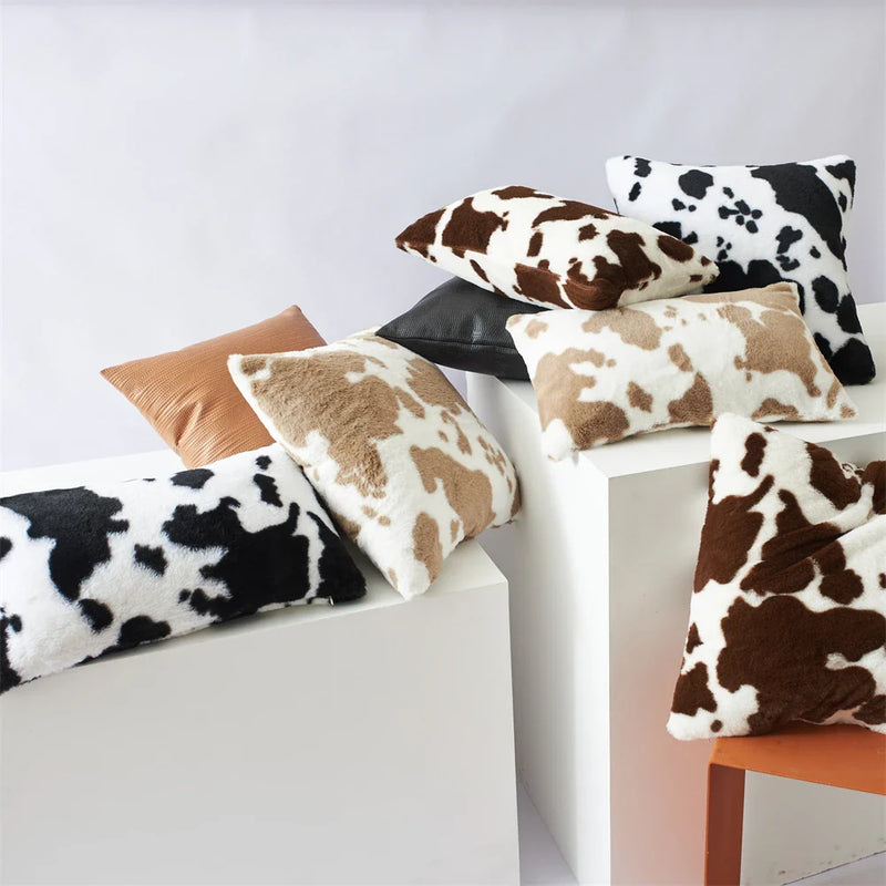 Cow Pattern Pillow Cover 45x45cm by Axyaa: Home Decor for Sofa Living Room