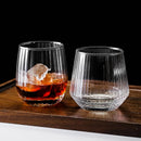 Axyaa Nordic Ripple Glass Tumbler Cup for Various Drinks - Transparent Drinkware