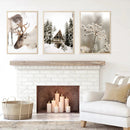 Nordic Elk House Winter Canvas Wall Art by Axyaa