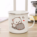 Axyaa Cute Animal Enamel Cup Breakfast Mug Set