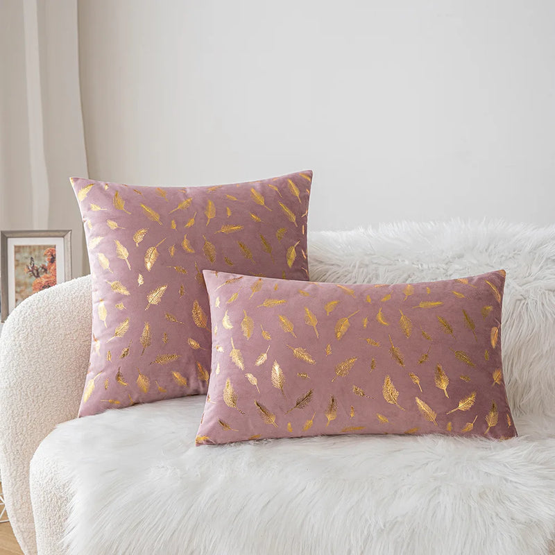 Axyaa Christmas Printed Plush Pillow Cover 45x45 - Stylish Sofa Decor