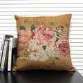 Axyaa Flower Print Cushion Cover: Decorative Sofa Throw Pillow for Home Décor & Comfort.