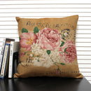 Axyaa Flower Print Cushion Cover: Decorative Sofa Throw Pillow for Home Décor & Comfort.