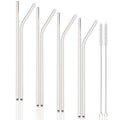 Axyaa Stainless Steel Straws Set for Drinks • Reusable and Colorful Kitchen Accessories