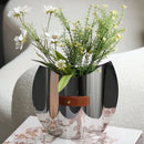 Axyaa Silver Stainless Steel Flower Vase Handicrafts for Home Decoration