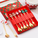 Axyaa Christmas Party Dinnerware Set with Tree Design Cutlery