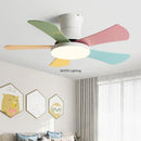 Axyaa Modern Nordic Ceiling Fan Light 5-Leaf LED Children Bedroom Decor