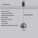 Axyaa Adjustable Angle Round Pendant Light: Modern Stretchable Chandelier for Home Lighting