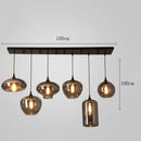 Axyaa Nordic Designer Modern Stairs Smoky Glass Chandeliers Ceiling Light LED