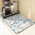 Axyaa Flowers Silicone Drying Mat: Non-Slip Kitchen Table Decor & Protection