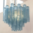 Axyaa Art Deco Glass Tube Chandeliers Luxury Pendant Lamp for Dining Kitchen Island