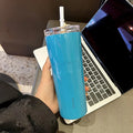 Axyaa Gradient Stainless Steel Thermos Straw Cup 500ML