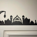 Axyaa Hollow Moon Church Door Frame with Happy Ramadan, Eid Mubarak Hanging Ornaments