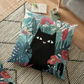 Cute Cat Decorative Pillow Case Cover for Modern Living Room Sofa by Axyaa
