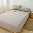 Axyaa Double/Queen Fitted Mattress Cover, Solid Color, Anti-Mite - 200X220cm