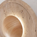 Axyaa Wooden LED Wall Lamp with Yellow Travertine Design