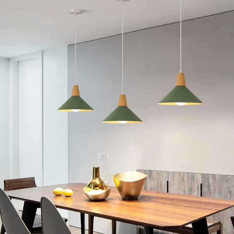 Axyaa Aluminium Hanging Lamps: Modern Nordic E27 Pendant Chandelier for Home Decor