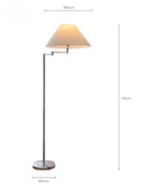 Axyaa Modern Korean Style Swing Arm Floor Lamp with Adjustable LED for Living Room