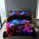 Axyaa Black & Red Checkered Bedding Set for All Seasons: 1 Duvet Cover + 2 Pillow Covers