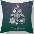 Christmas Elk Print Pillowcase 45x45cm for Sofa, Car, Bedroom, Living Room by Axyaa