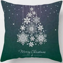 Christmas Elk Print Pillowcase 45x45cm for Sofa, Car, Bedroom, Living Room by Axyaa