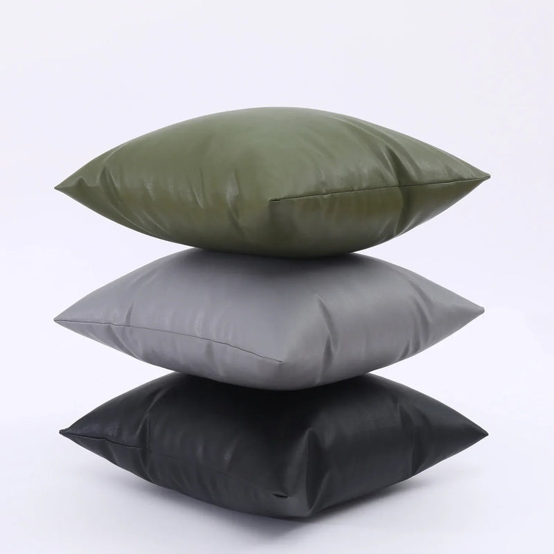 Axyaa Soft Leather-cloth Cushion Cover for Living Room Sofa, Car, Chair Home Decor