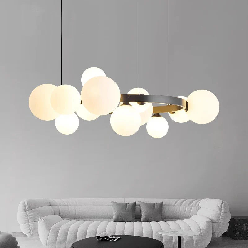 Axyaa Magic Bean Glass Chandelier - Luxury Nordic Minimalist Lighting