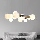 Axyaa Magic Bean Glass Chandelier: Nordic Minimalist Luxury Light for Living Room, Bedroom & Restaurant