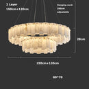 Axyaa Luxury Marble LED Chandelier for Dining Room