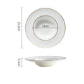 Axyaa Ceramic Straw Hat Salad Plate for Stylish Dining Experience
