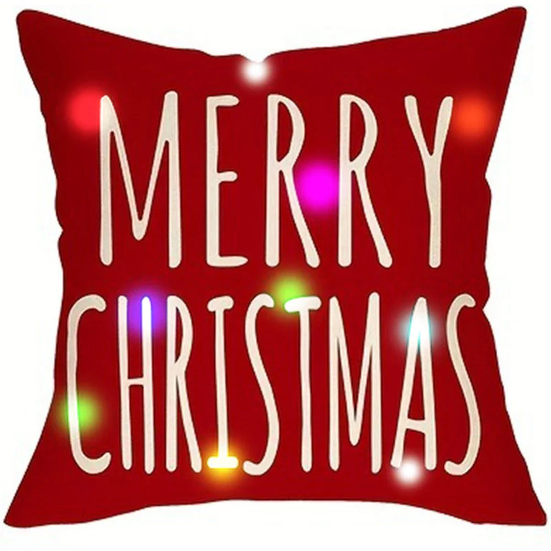 Axyaa Dwarf Christmas Tree LED Pillowcase - Merry Christmas Party Home Decor
