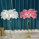 Axyaa Feather LED Floor Lamp: Elegant Nordic Standing Light for Home Decor