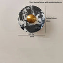 Axyaa Round Stone LED Wall Lamp Sconce White Ball 220v G9 Bulb for Bathroom Mirror