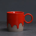 Axyaa Coarse Pottery Glazed Coffee Cup and Saucer Set, 200ML