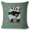 Axyaa Cartoon Panda Bear Pillowcase 45x45cm for Home Decor