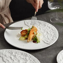 Axyaa Ceramic Steak Plate - Elegant Western Cuisine Tableware