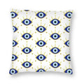 Evil Eye Black Art Cushion Cover Mystery Spirit Pillowcase by Axyaa