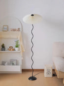 Axyaa Minimalist Pleated Fabric Floor Lamp for Living Room and Bedroom